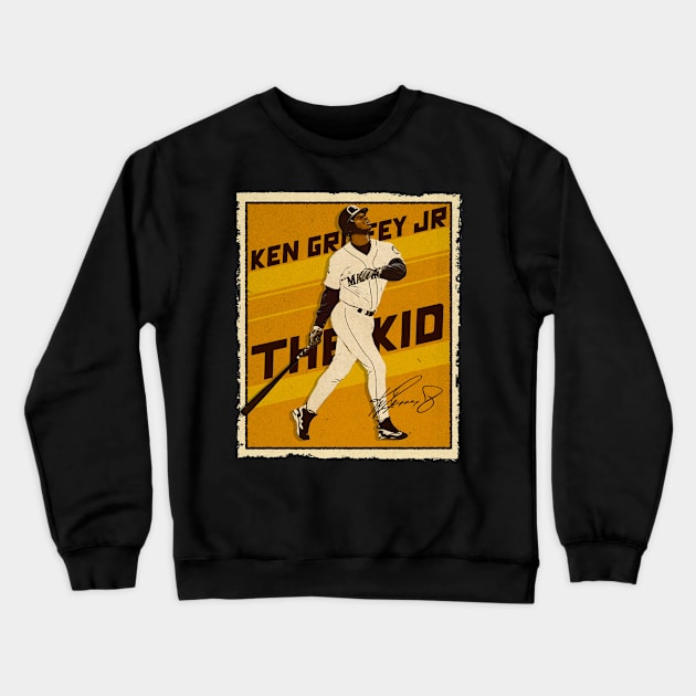 Ken Griffey Jr The Kid Basketball Legend Signature Vintage Retro 80s 90s Bootleg Rap Style Crewneck Sweatshirt by CarDE